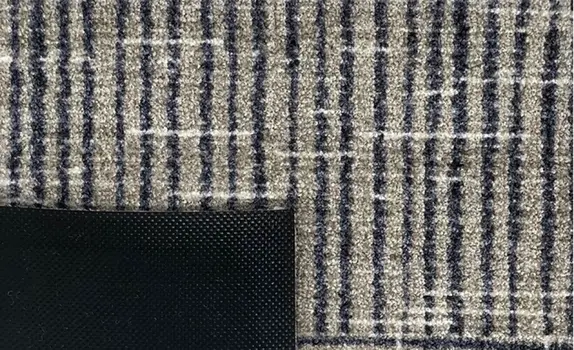 2' X 4' Modern Geo Lines in Squares Washable Floor Mat