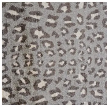 2' X 4' Gray and Brown Cheetah Washable Floor Mat