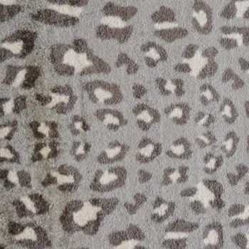 2' X 4' Gray and Brown Cheetah Washable Floor Mat