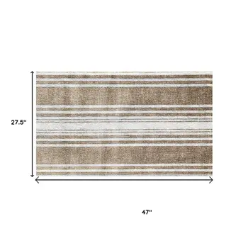 2' X 4' Sandy Shores Regatta Stripe Washable Floor Mat