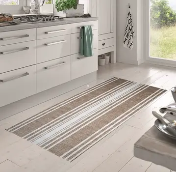 2' X 4' Sandy Shores Regatta Stripe Washable Floor Mat