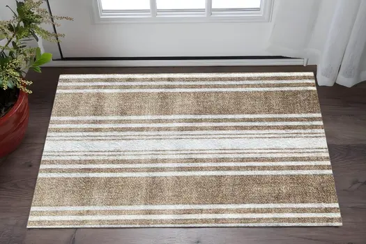 2' X 4' Sandy Shores Regatta Stripe Washable Floor Mat