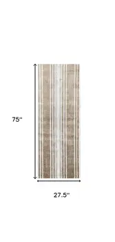 2' X 6' Sandy Shores Regatta Stripe Washable Runner Rug