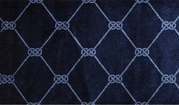 2' X 3' Navy Nautical Knots Washable Floor Mat