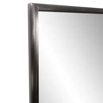 60" Gray Metal Framed Full Length Hanging Mirror