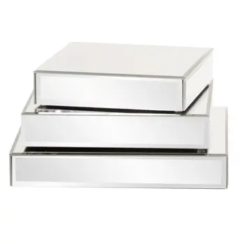 Set of Three Mirrored Rectangular Display Platforms