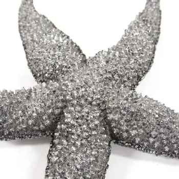 19" Antiqued Silver Resin Starfish Hanging Dimensional Sculpture
