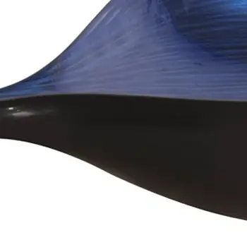 Sleek Blue and Black Lacquer Centerpiece Eye Bowl