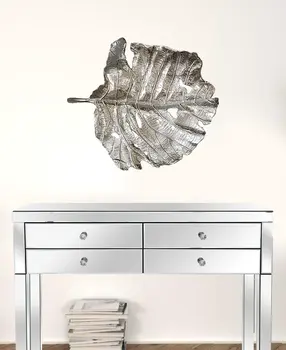 Set of Two Gray Aluminum Novelty Hanging Dimensional Sculpture