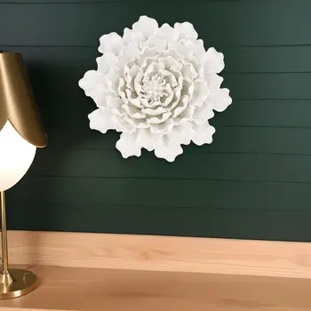 9" X 9" Off White Ceramic Novelty Hanging Dimensional Sculpture