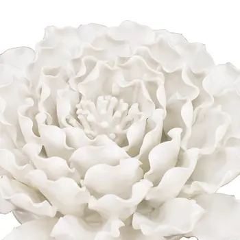 9" X 9" Off White Ceramic Novelty Hanging Dimensional Sculpture