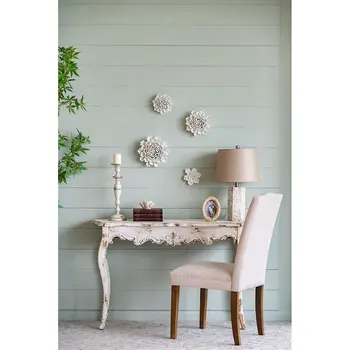 9" X 9" Off White Ceramic Novelty Hanging Dimensional Sculpture