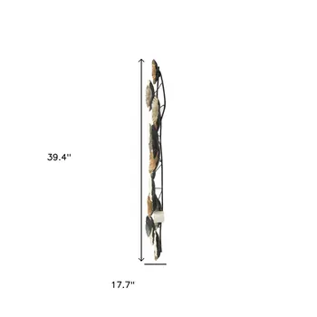 39" X 2" White Iron Novelty Hanging Dimensional Sculpture