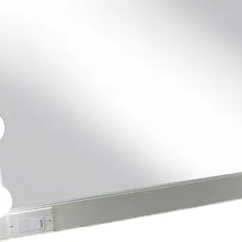 28" White Wood Framed Accent Mirror