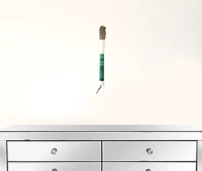 Light Green Jade Abacus Disc Decorative Calligraphy Brush