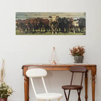 Charming Cow Herd Unframed Photograph Wall Art
