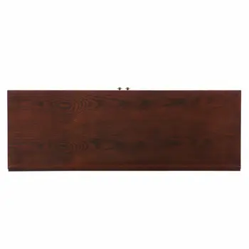 44" Brown Wood With Glass Sideboard with Two Doors