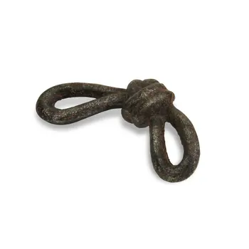 6" Gray Rustic Cast Iron Knot Tabletop Sculpture