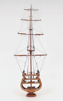 34" Brown Boat Model Sculpture