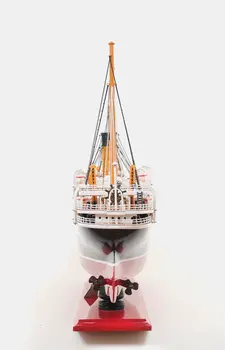 13" Black and Red Solid Wood Hand Painted RMS Empress of Ireland Model Boat