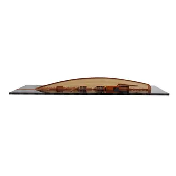 12" Black and Green Solid Wood Hand Painted c1898 Pen Duick Half-Hull Model Boat