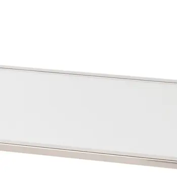 43" Silver Mirrored And Metal Rectangular Mirrored Coffee Table