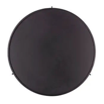 33" Black Manufactured Wood And Metal Round Coffee Table
