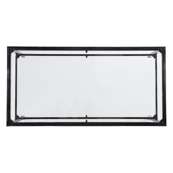 48" Black Glass And Metal Rectangular Coffee Table