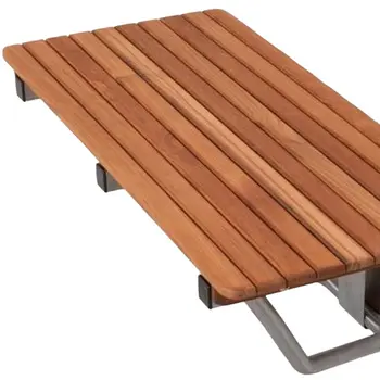 28" Brown Premium Wall Mount Teak Shower Bench