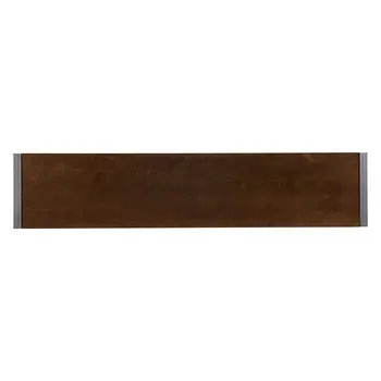 54" Dark Brown and Gunmetal Sled Console Table