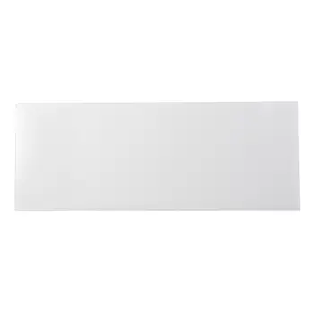 42" White and Black Glass Sled Console Table