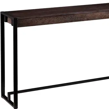 54" Brown and Black Sled Console Table