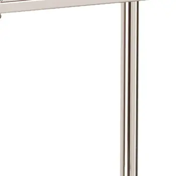 24" Silver Glass And Iron Square Mirrored End Table