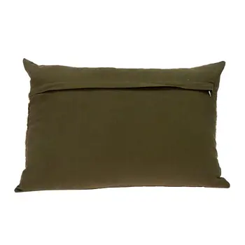 Glam Olive with Gold Sequins Lumbar Throw Pillow