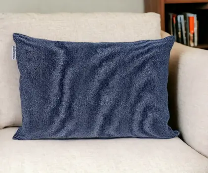 Shimmering Blue Beaded Luxury Throw Pillow