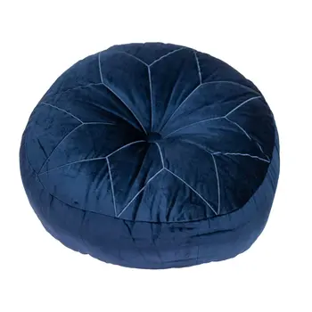 20" X 20" Navy Blue Round Throw Pillow