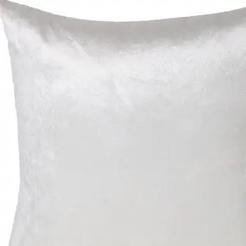 18" X 18" White Cotton Zippered Pillow