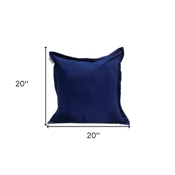 Premier 20" Soft Touch Royal Blue Solid Color Accent Pillow