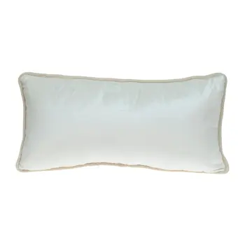 12" X 24" White Throw Pillow