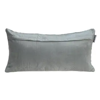 12" X 24" Gray Cotton Blend Throw Pillow