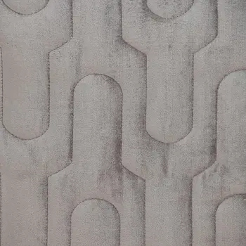 Geometric Lush Quilted Taupe Throw Pillow