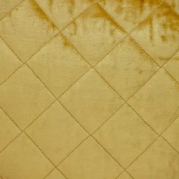 Tufted Diamond Yellow Ochre Transitional Square Pillow