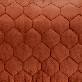 Burnt Orange Tufted Velvet Quilted Lumbar Throw Pillow