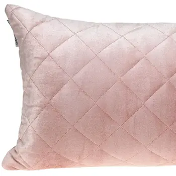 Tufted Diamond Pink Transitional Lumbar Pillow