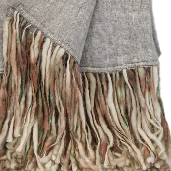 Royal Gray and Brown Handloomed Throw Blanket