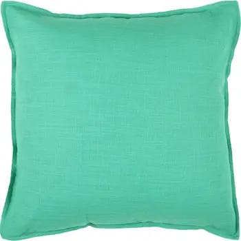 20" Aqua Cotton Throw Pillow