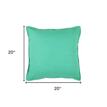 20" Aqua Cotton Throw Pillow