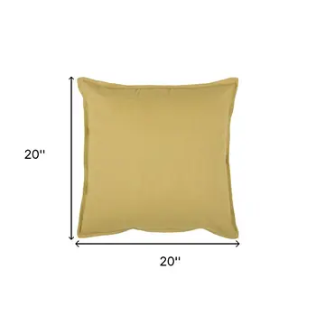 20" Tan Cotton Throw Pillow