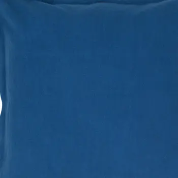 20" Blue Cotton Throw Pillow