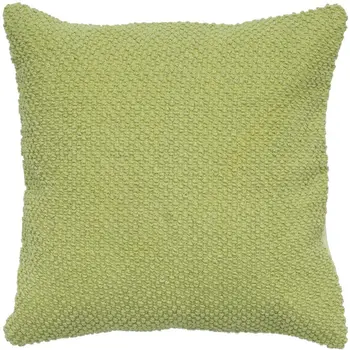 20" Green Cotton Throw Pillow